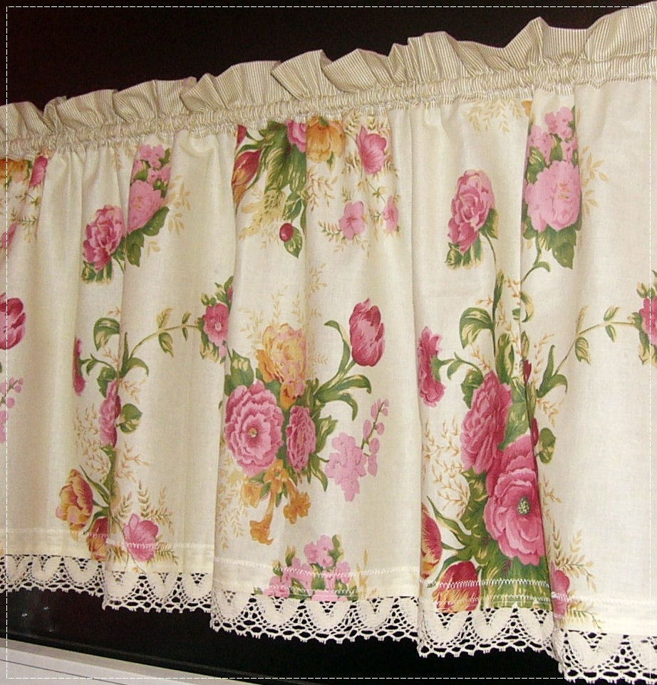 Curtain Rose Curtainkitchenromantic Housecurtain Romantic To
